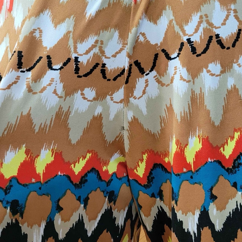2 for $12 ⚜️Focus 2000 Colorful Palazzo Pants Wide Legs Comfort Waist Size Large - Picture 6 of 7